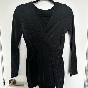 Black sparkling romper